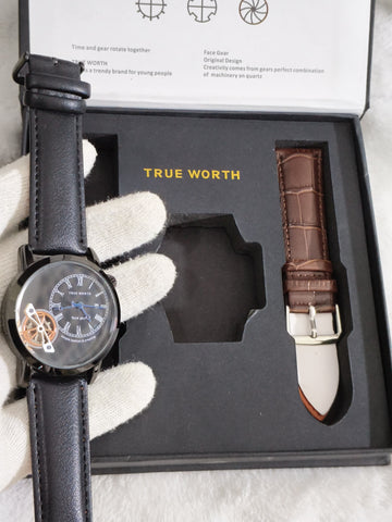 True-Worth Face Gear - Dual Straps Luxury Watches