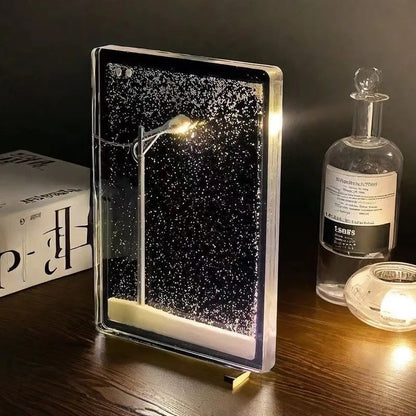DIY Snowfall Lamp – Aesthetic Winter Night Light