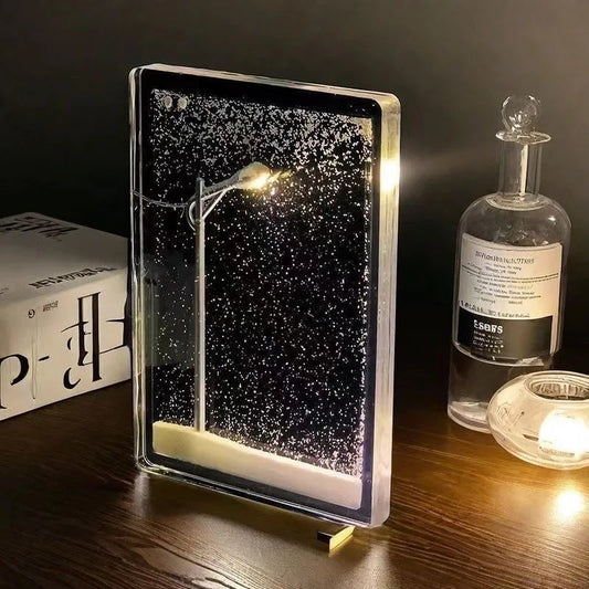 DIY Snowfall Lamp – Aesthetic Winter Night Light