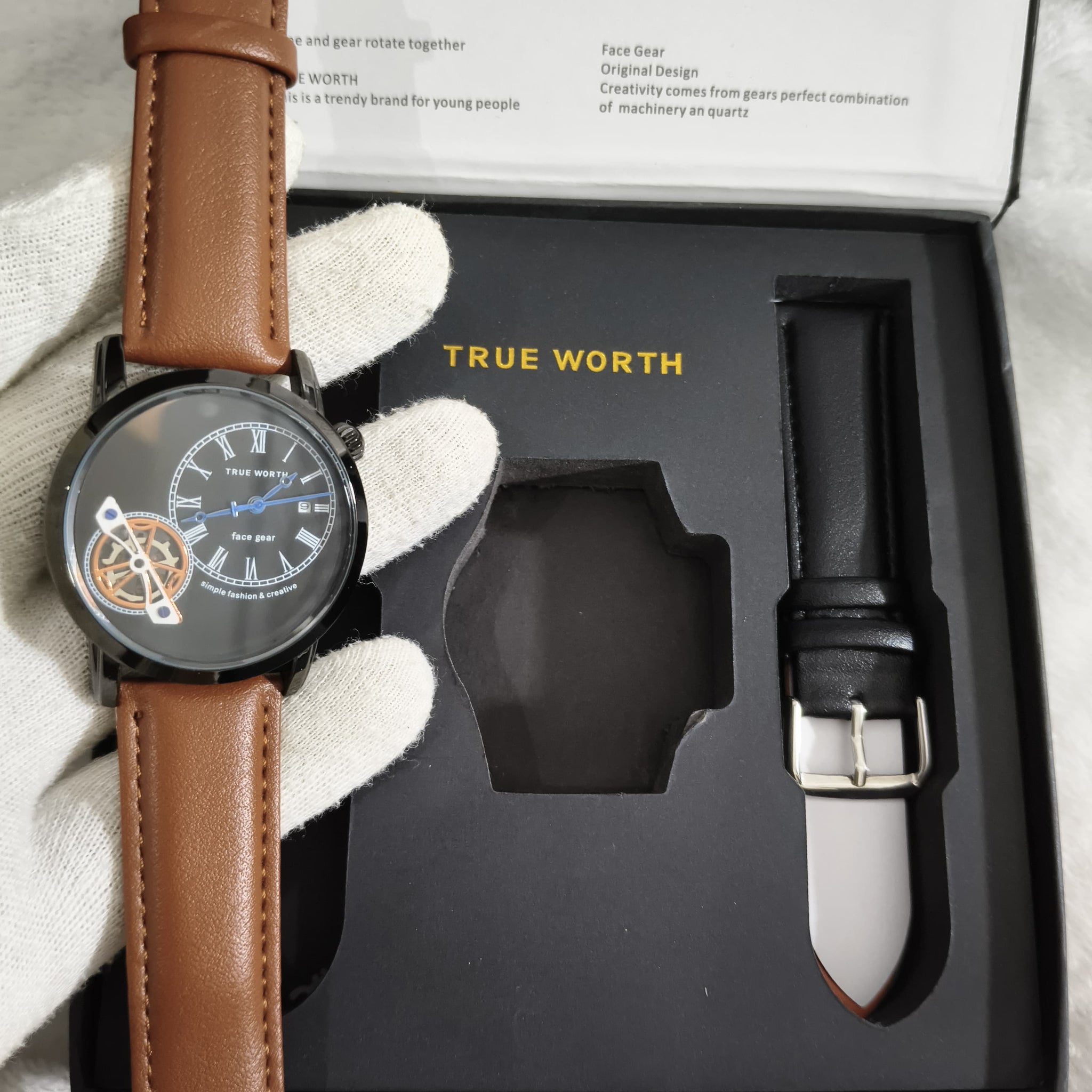 True-Worth Face Gear - Dual Straps Luxury Watches