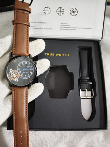 True-Worth Face Gear - Dual Straps Luxury Watches